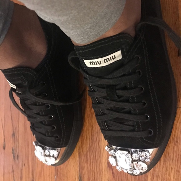 SOLD Miu Miu - Scamosciato black sneaker - Picture 3 of 8